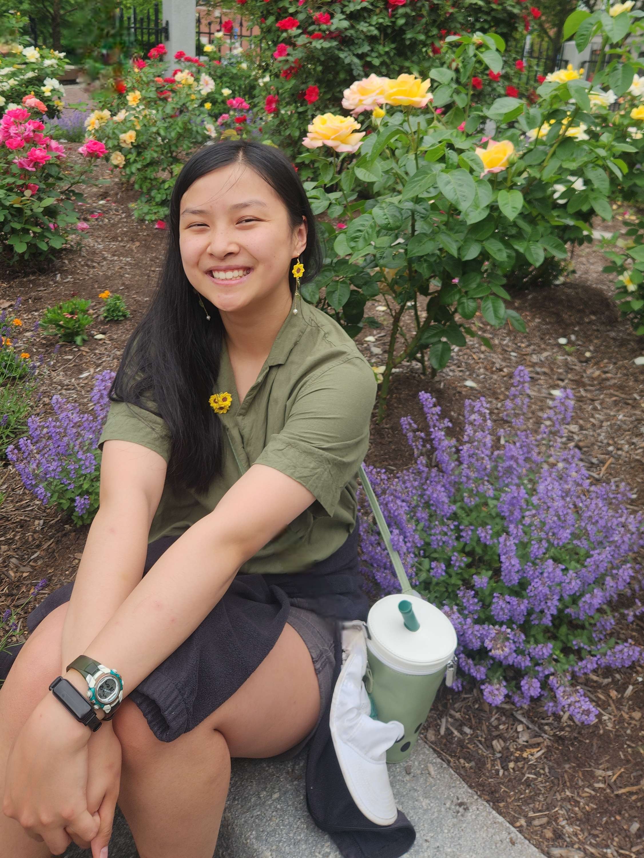 Picture of me in a flower garden